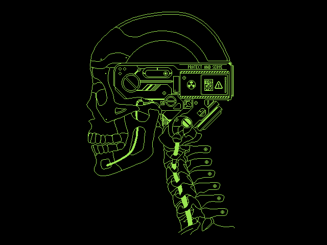 Cyberpunk skull art